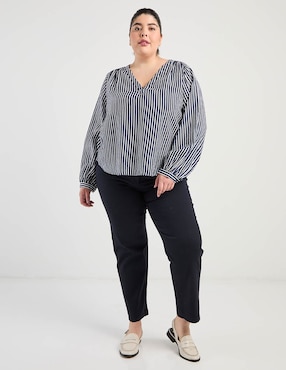 Blusa Liz Claiborne manga larga para mujer