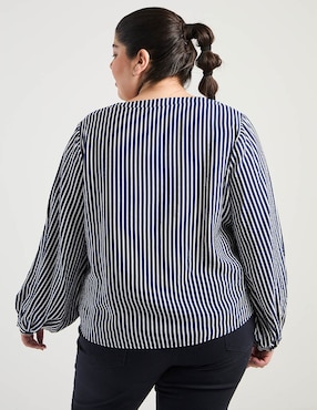 Blusa Liz Claiborne manga larga para mujer
