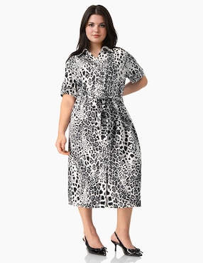 Vestido midi casual Ivonne Plus para mujer