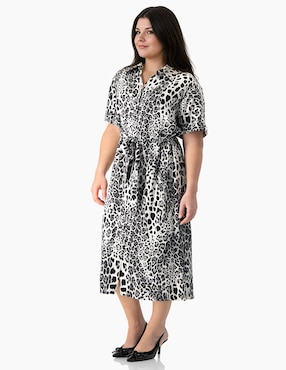 Vestido midi casual Ivonne Plus para mujer