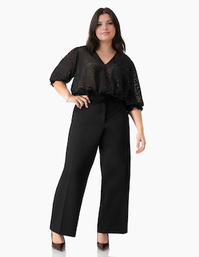 Blusa Ivonne Plus manga al codo para mujer