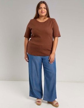 Jeans relaxed relajado a la cadera Lieb Plus para mujer