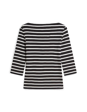 Playera manga larga Tommy Plus cuello redondo para mujer