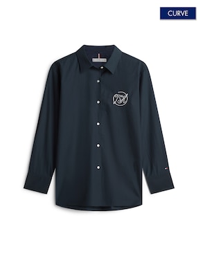 Camisa Tommy Plus de algodón manga larga para mujer