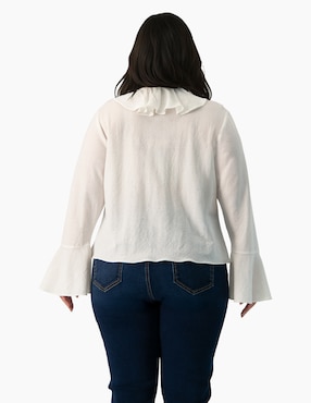 Blusa Ivonne Plus manga larga para mujer