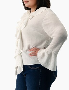 Blusa Ivonne Plus manga larga para mujer