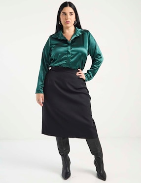 Falda midi Lieb Plus cintura alta