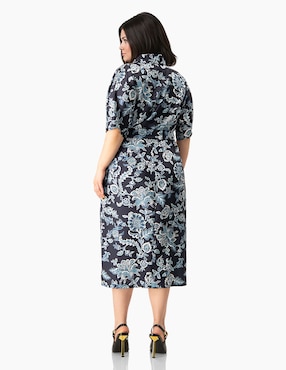Vestido midi casual Ivonne Plus para mujer