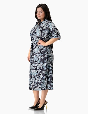 Vestido midi casual Ivonne Plus para mujer