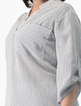 Camisa Ivonne Plus manga larga para mujer
