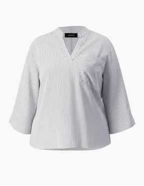 Camisa Ivonne Plus manga larga para mujer