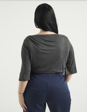 Blusa Lieb Plus manga al codo para mujer