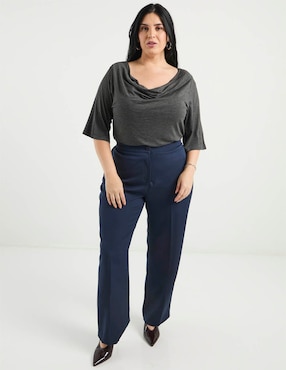 Blusa Lieb Plus manga al codo para mujer