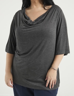 Blusa Lieb Plus manga al codo para mujer