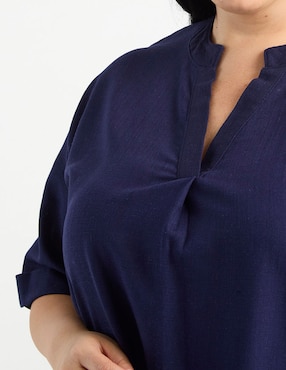Blusa Lieb Plus manga al codo para mujer