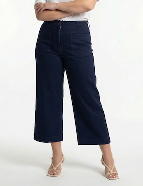Jeans capri amplio cintura alta Lieb Plus para mujer