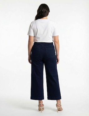 Jeans capri amplio cintura alta Lieb Plus para mujer