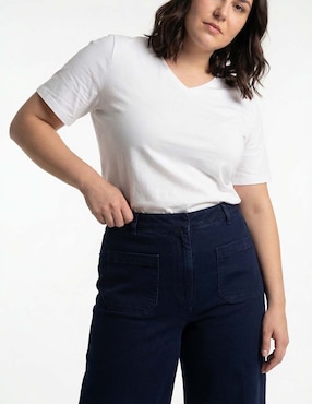 Jeans capri amplio cintura alta Lieb Plus para mujer
