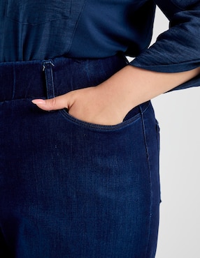 Jeans straight cintura media Lieb Plus para mujer