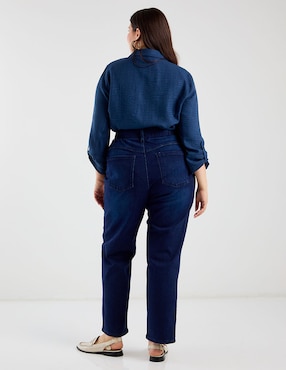 Jeans straight cintura media Lieb Plus para mujer