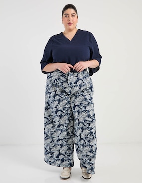 Blusa Lieb Plus manga al codo para mujer
