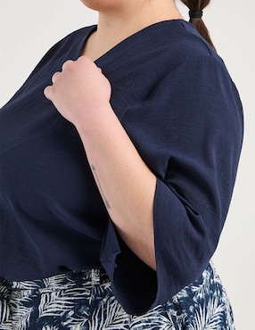Blusa Lieb Plus manga al codo para mujer