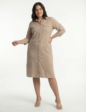 Vestido midi casual Lieb Plus para mujer
