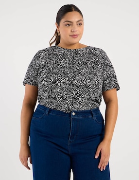 Playera manga corta Lieb Plus cuello redondo para mujer