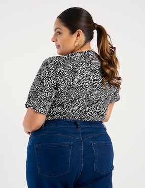 Playera manga corta Lieb Plus cuello redondo para mujer