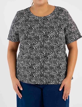 Playera manga corta Lieb Plus cuello redondo para mujer