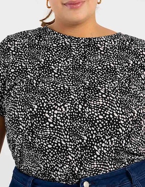 Playera manga corta Lieb Plus cuello redondo para mujer