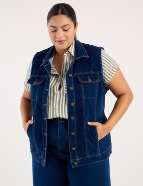 Chaleco Lieb Plus de mezclilla para mujer
