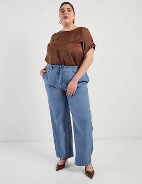 Pantalón formal Lieb Plus straight para mujer