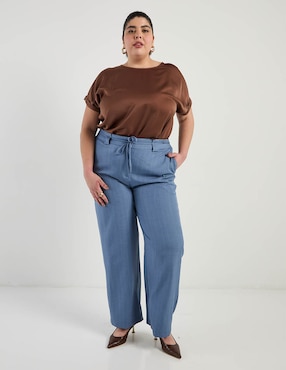 Pantalón formal Lieb Plus straight para mujer