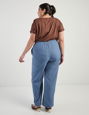 Pantalón formal Lieb Plus straight para mujer