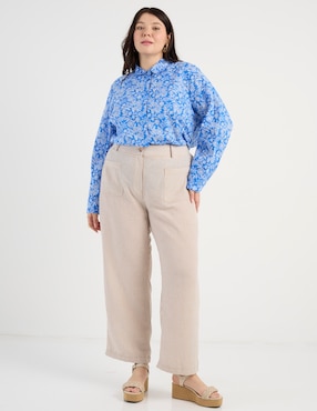 Pantalón relaxed Lieb Plus straight para mujer