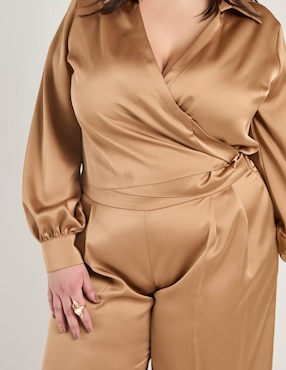 Blusa Ivonne Plus manga larga para mujer