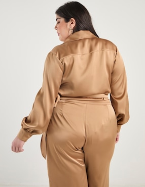 Blusa Ivonne Plus manga larga para mujer