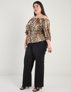 Blusa Ivonne Plus manga 3/4 para mujer
