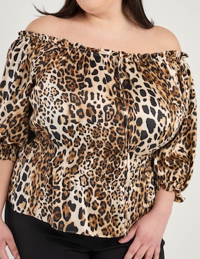 Blusa Ivonne Plus manga 3/4 para mujer
