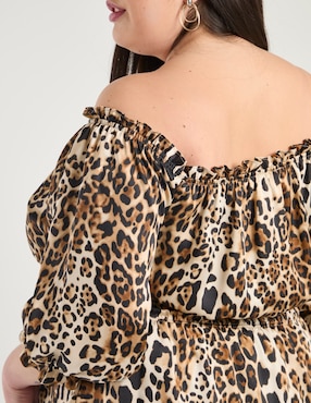 Blusa Ivonne Plus manga 3/4 para mujer