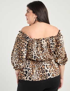 Blusa Ivonne Plus manga 3/4 para mujer