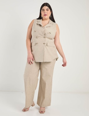 Pantalón straight Ivonne Plus amplio para mujer
