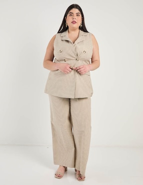 Pantalón straight Ivonne Plus amplio para mujer