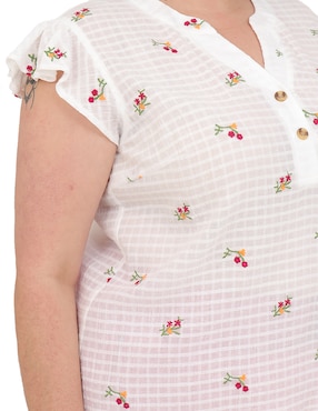 Blusa Cariló Grupo Bromelia manga corta para mujer