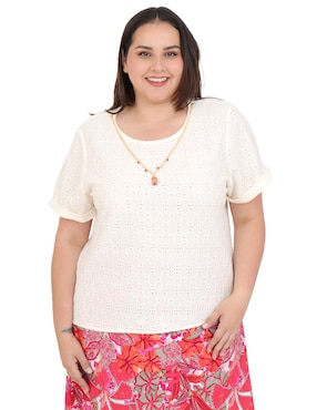 Blusa Cariló Grupo Bromelia manga corta para mujer