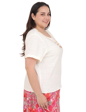 Blusa Cariló Grupo Bromelia manga corta para mujer