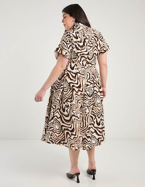 Vestido midi casual Ivonne Plus para mujer