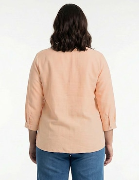 Blusa Lieb Plus manga al codo para mujer