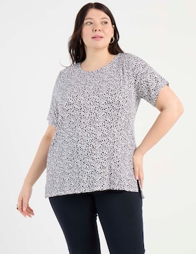 Playera manga corta Lieb Plus cuello redondo para mujer